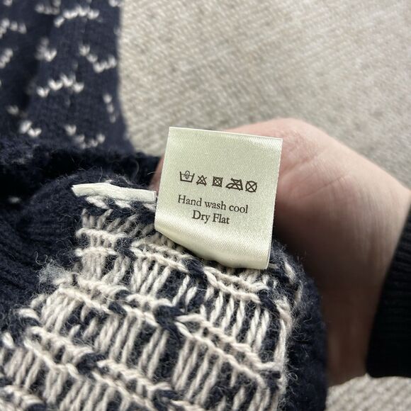 Peregrine Wool Sweater Men’s XXL Blue Birdseye Crewneck England Classic Preppy - Picture 11 of 12